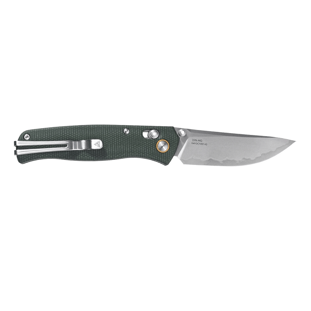 EDC pocket knife Medal 255L-MG - Laminated 140Cr steel blade and Micarta handle - SRM Knives