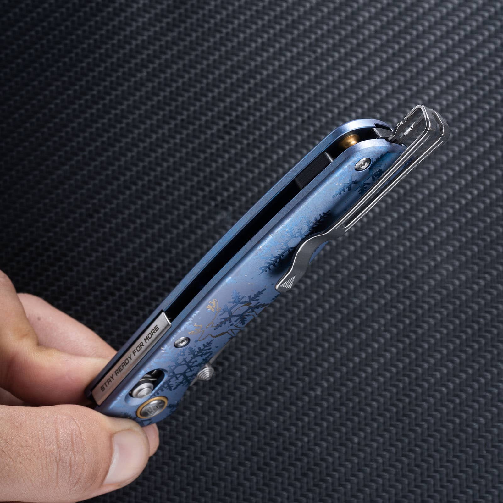 SRM EDC pocket knife Medal 255L-TU2 | 3.2” Laminated 140Cr Steel Blade