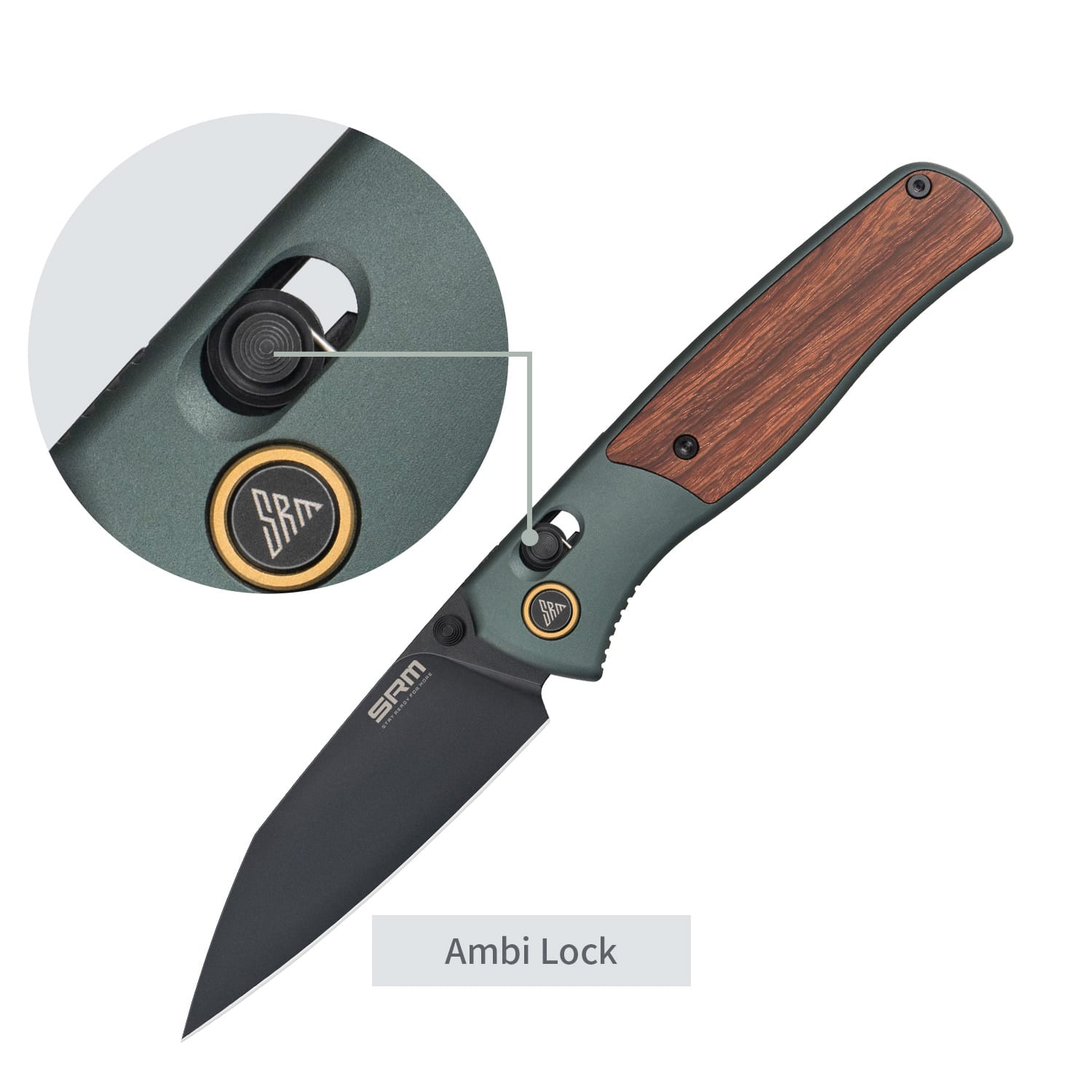 SRM EDC reverse tanto knife Medal 259L-AG - 14C28N steel blade and Aluminum handle