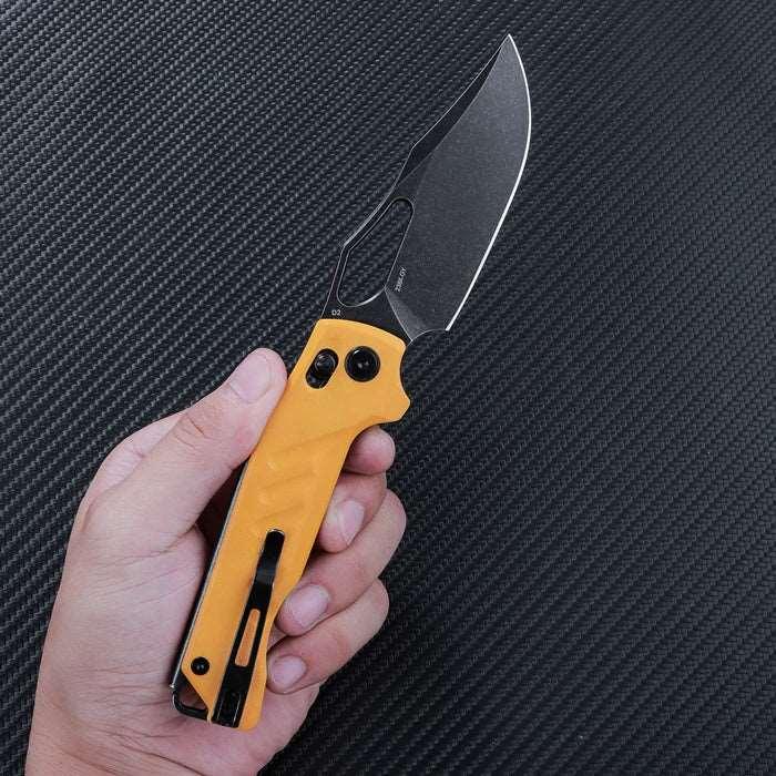 SRM folding hunting knife Mirage 238X-GY | D2 steel blade and G10 handle