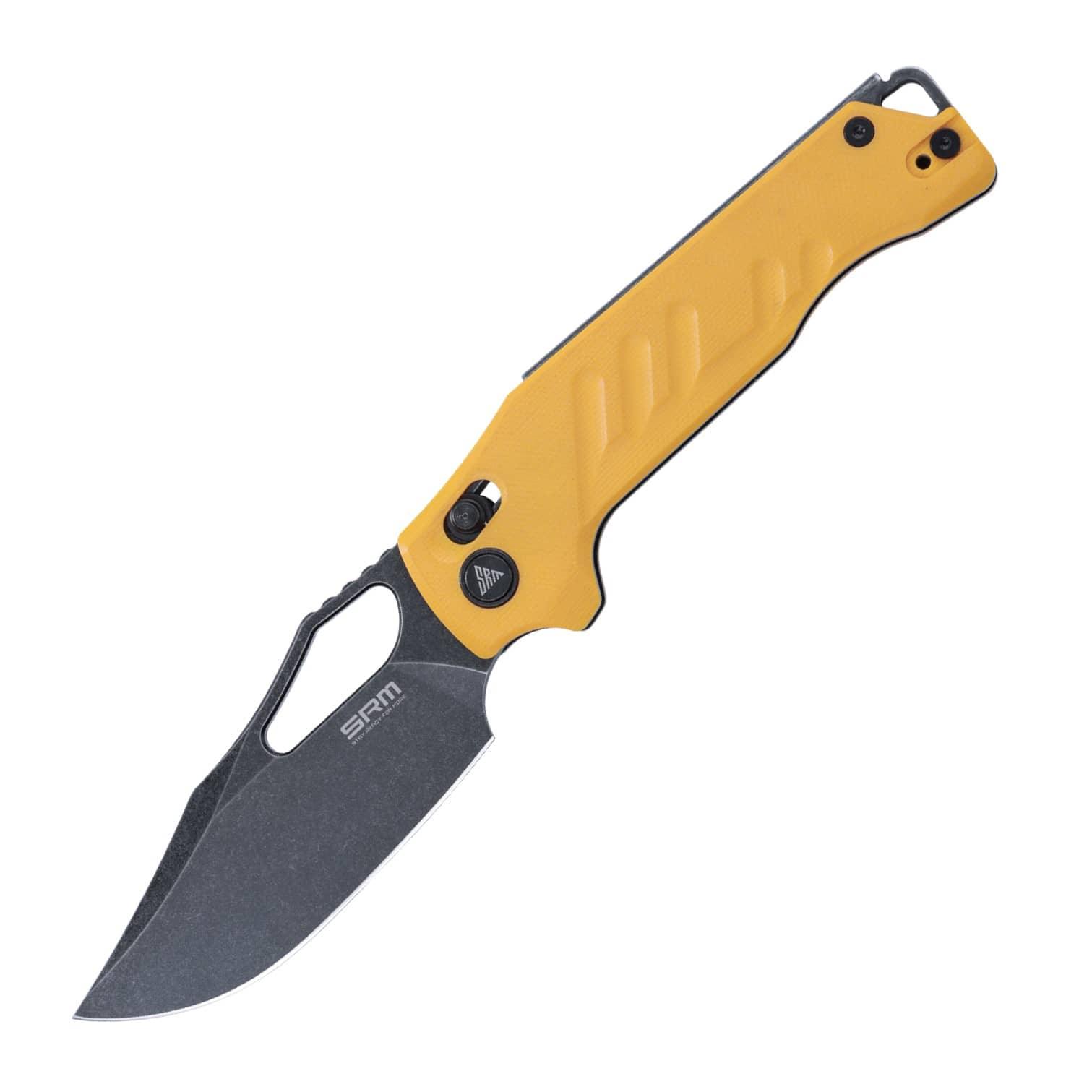 SRM folding hunting knife Mirage 238X-GY | D2 steel blade and G10 handle