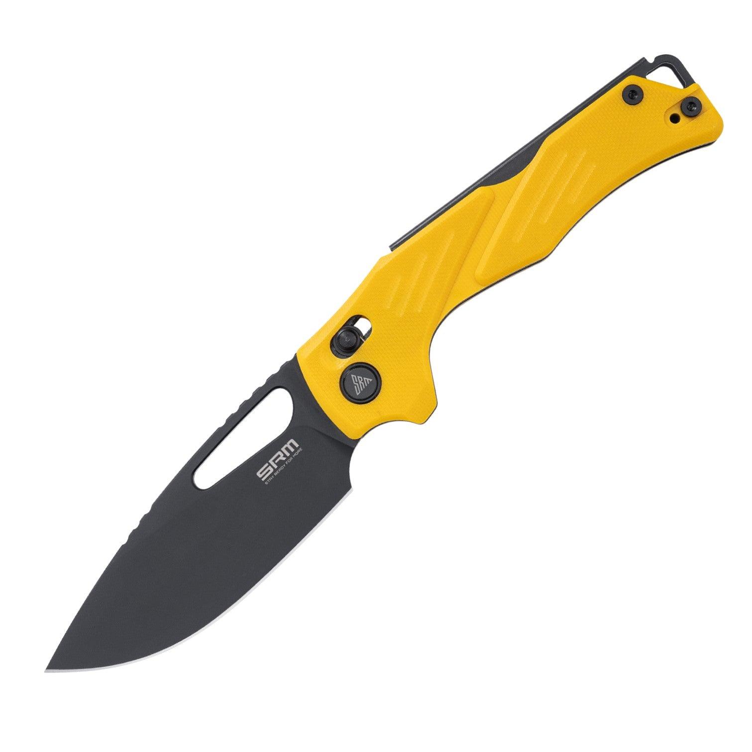 SRM Folding hunting knife Mirage 239X-GY | 14C28N blade and yellow G10 handle