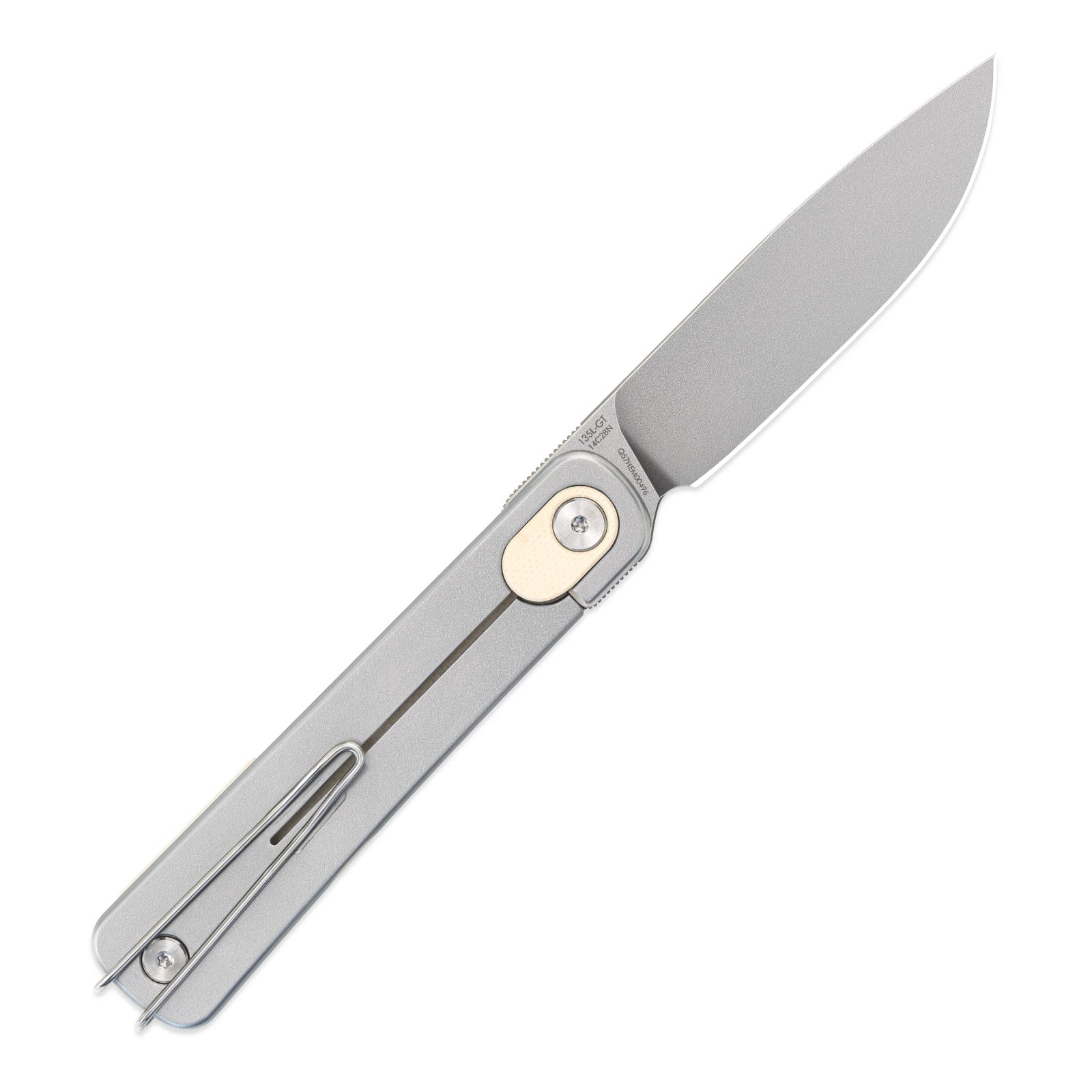SRM frame lock knife Palfrey 135L-GT - Invisible flipper open design