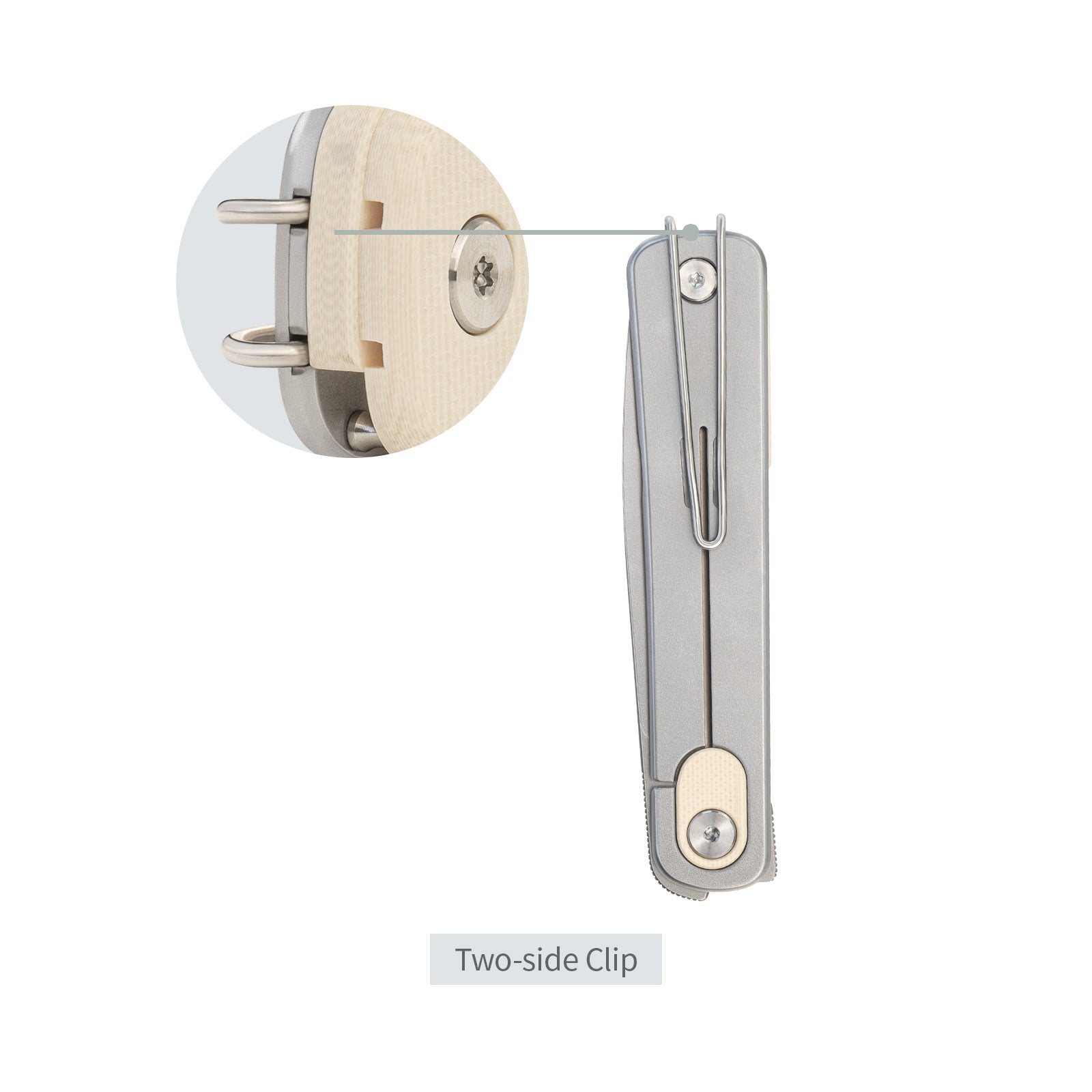 SRM frame lock knife Palfrey 135L-GT - Invisible flipper open design