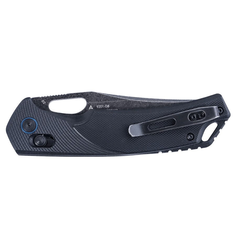 SRM hunting pocket knife Retreiver 9201-GB | D2 steel blade and black G10 handle