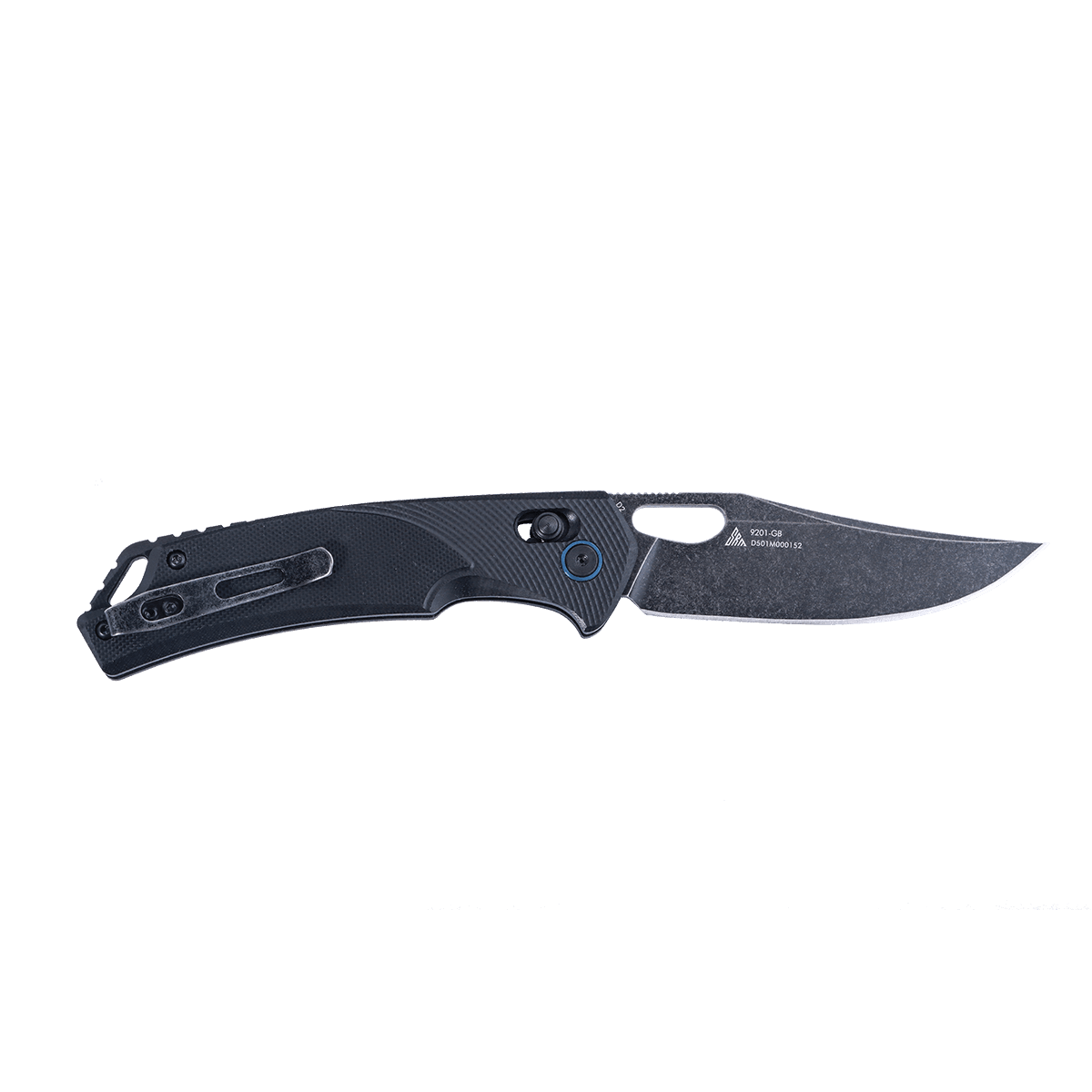 SRM hunting pocket knife Retreiver 9201-GB | D2 steel blade and black G10 handle