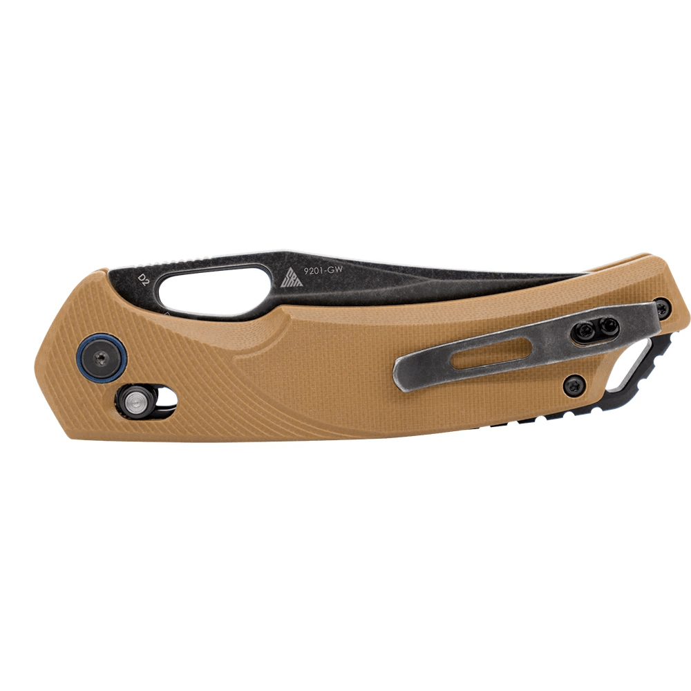 SRM hunting pocket knife Retreiver 9201-GW | D2 steel blade and G10 handle