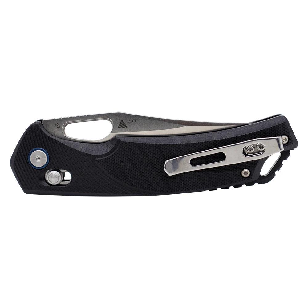 SRM hunting pocket knife Retreiver 9201 | D2 steel blade and black G10 handle