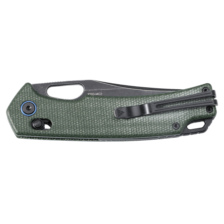 SRM hunting pocket knife Retreiver 9203-MG2 | OD green Micarta handle