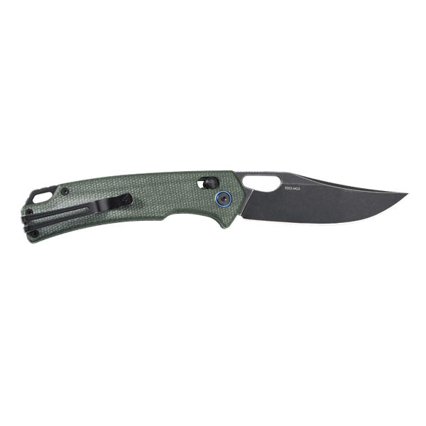 SRM hunting pocket knife Retreiver 9203-MG2 | OD green Micarta handle