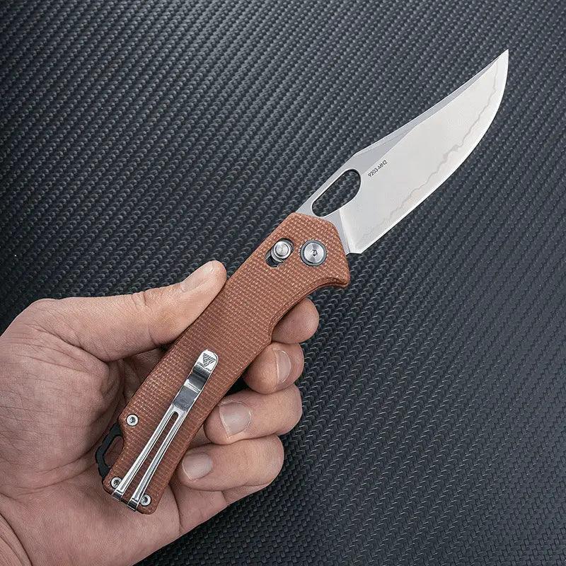 SRM hunting pocket knife Retreiver 9203-MN2 | Brown Micarta handle