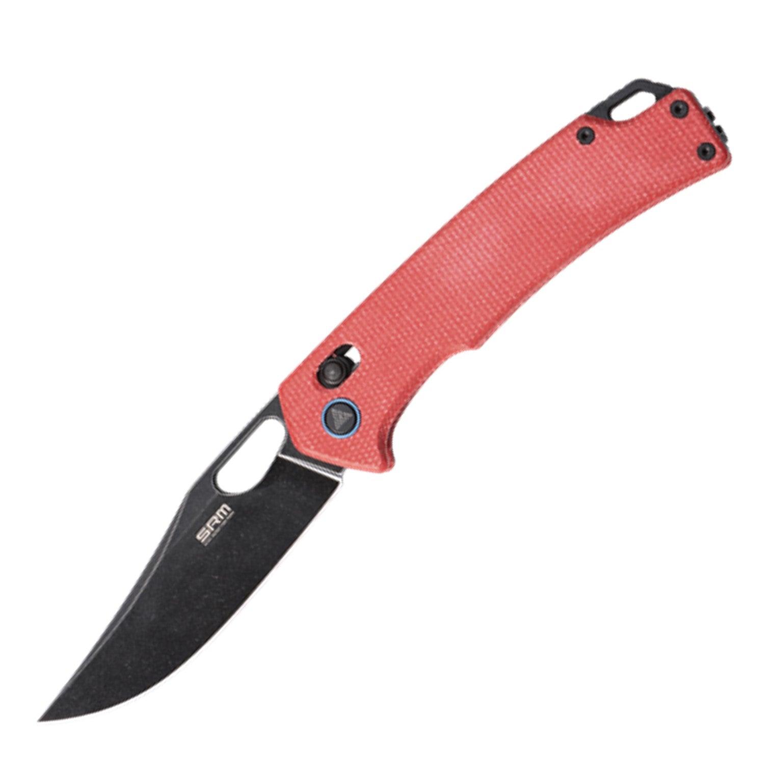 SRM hunting pocket knife Retreiver 9203-MR2 | Red Micarta handle