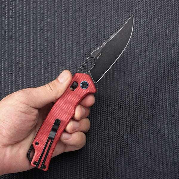 SRM hunting pocket knife Retreiver 9203-MR2 | Red Micarta handle