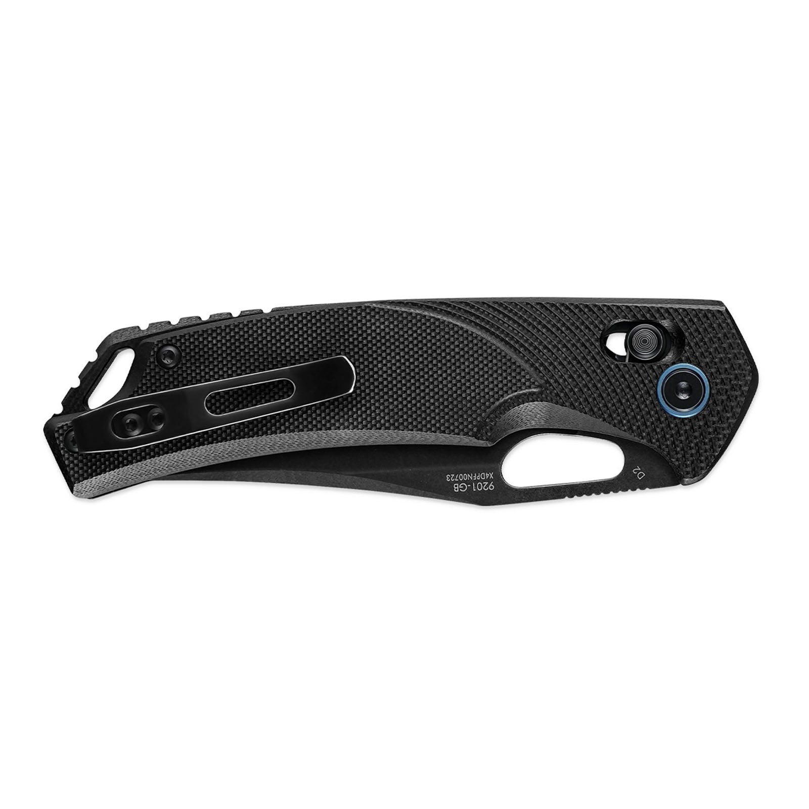 Close-up of SRM Retriever 9201-GB hunting folding knife handle