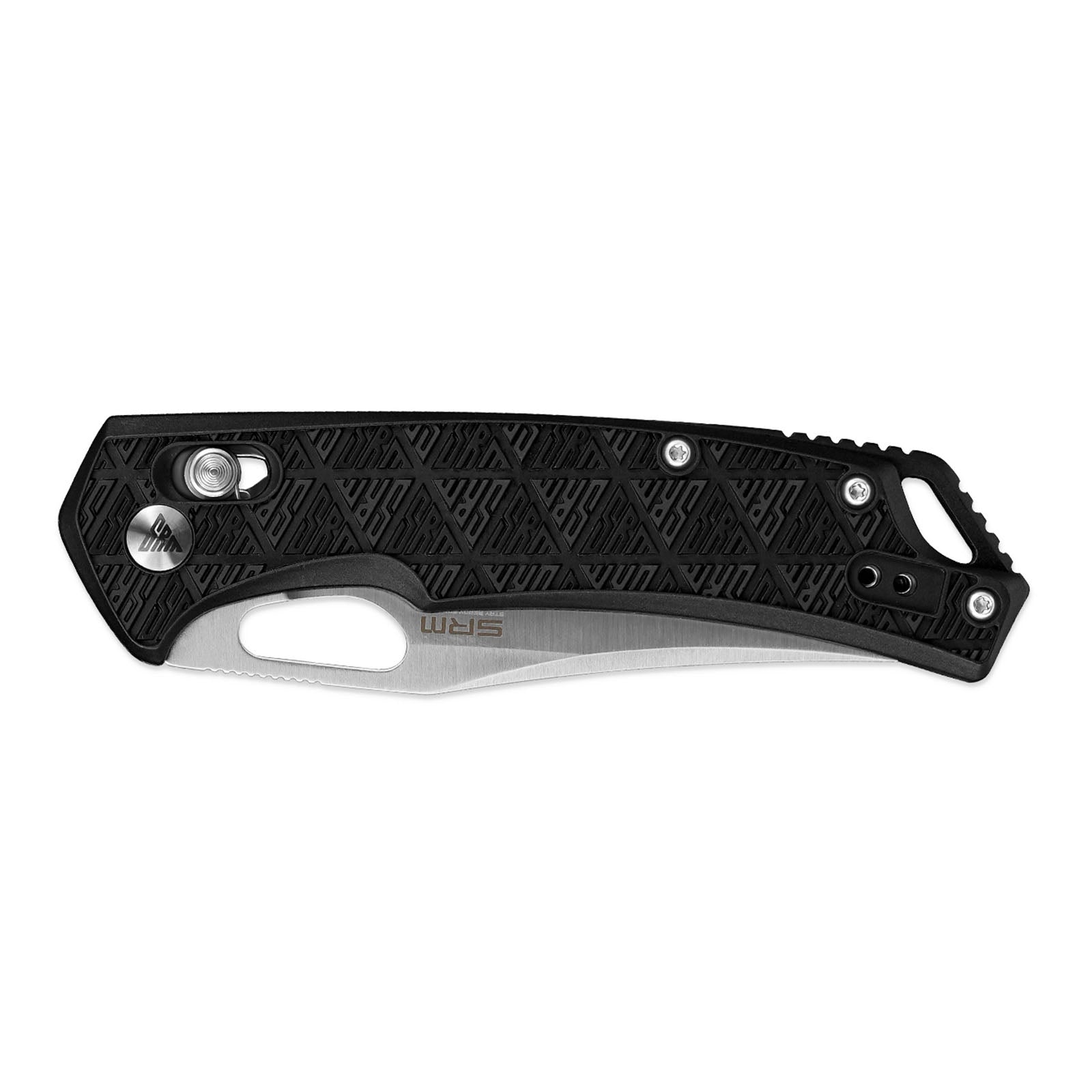Side view of SRM Retriever 9201-PB folding hunting knife handle