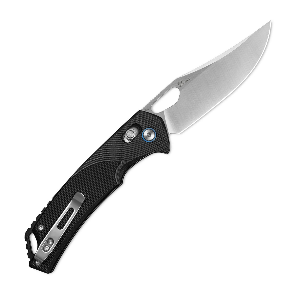 Side view of SRM Retriever 9201 folding hunting knife with blade deployed