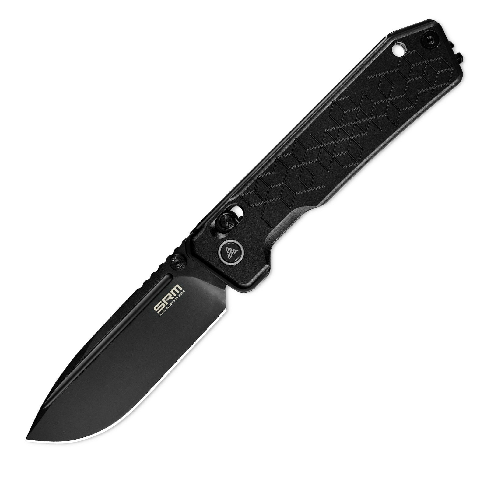 SRM Rubik 7228B-AB tactical pocket knife with blade open