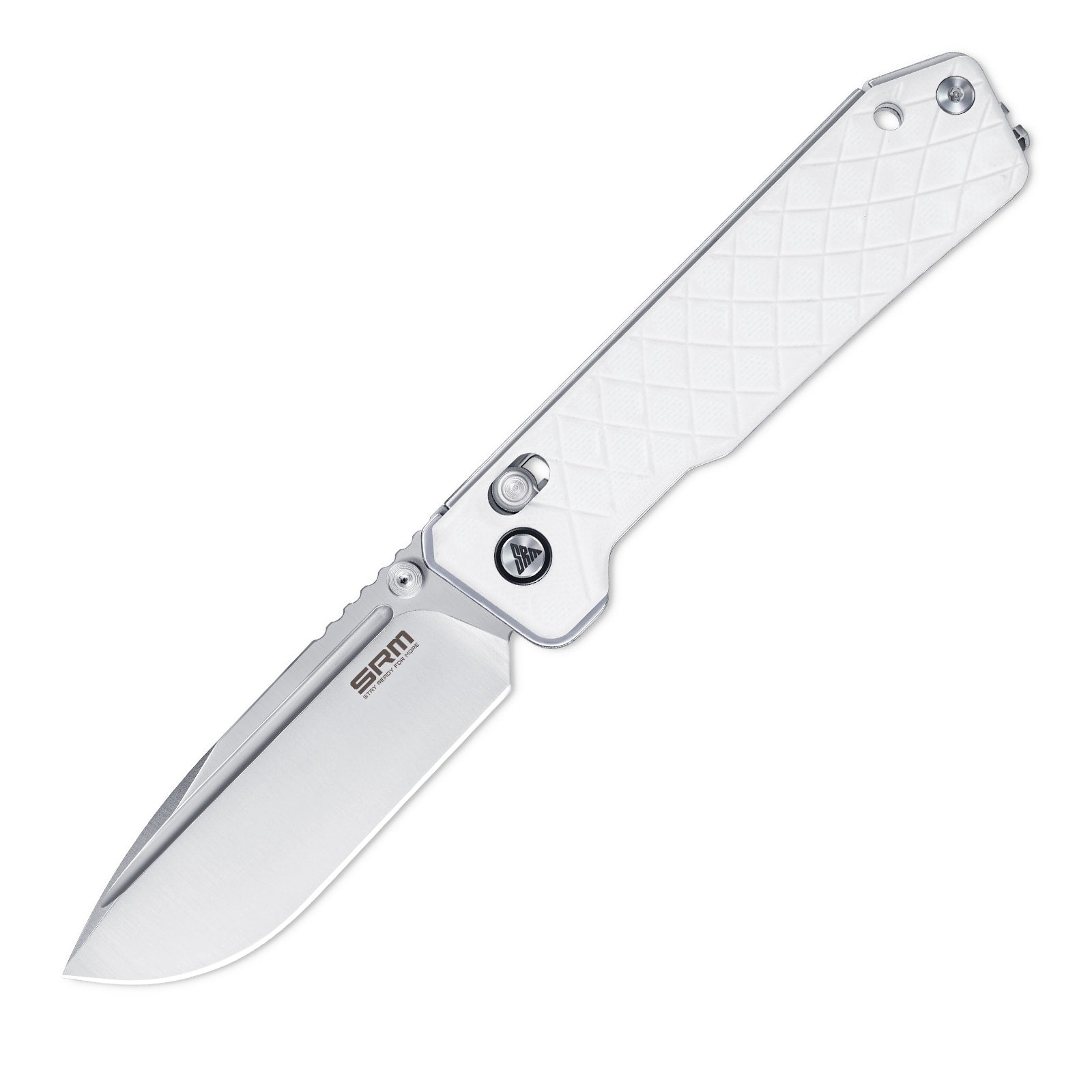 SRM Rubik 7228B-GT tactical pocket knife with blade open