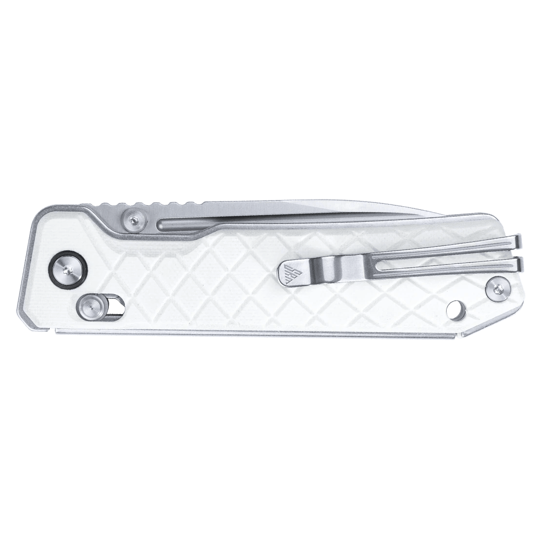 SRM tactical pocket knife Rubik 7228B-GT | 14C28N blade and white G10 handle