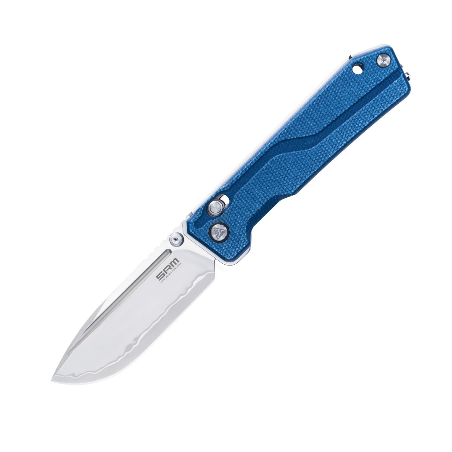 SRM Ambi Lock tactical pocket knife Rubik 7228B-ME2 - Blue Micarta Handle