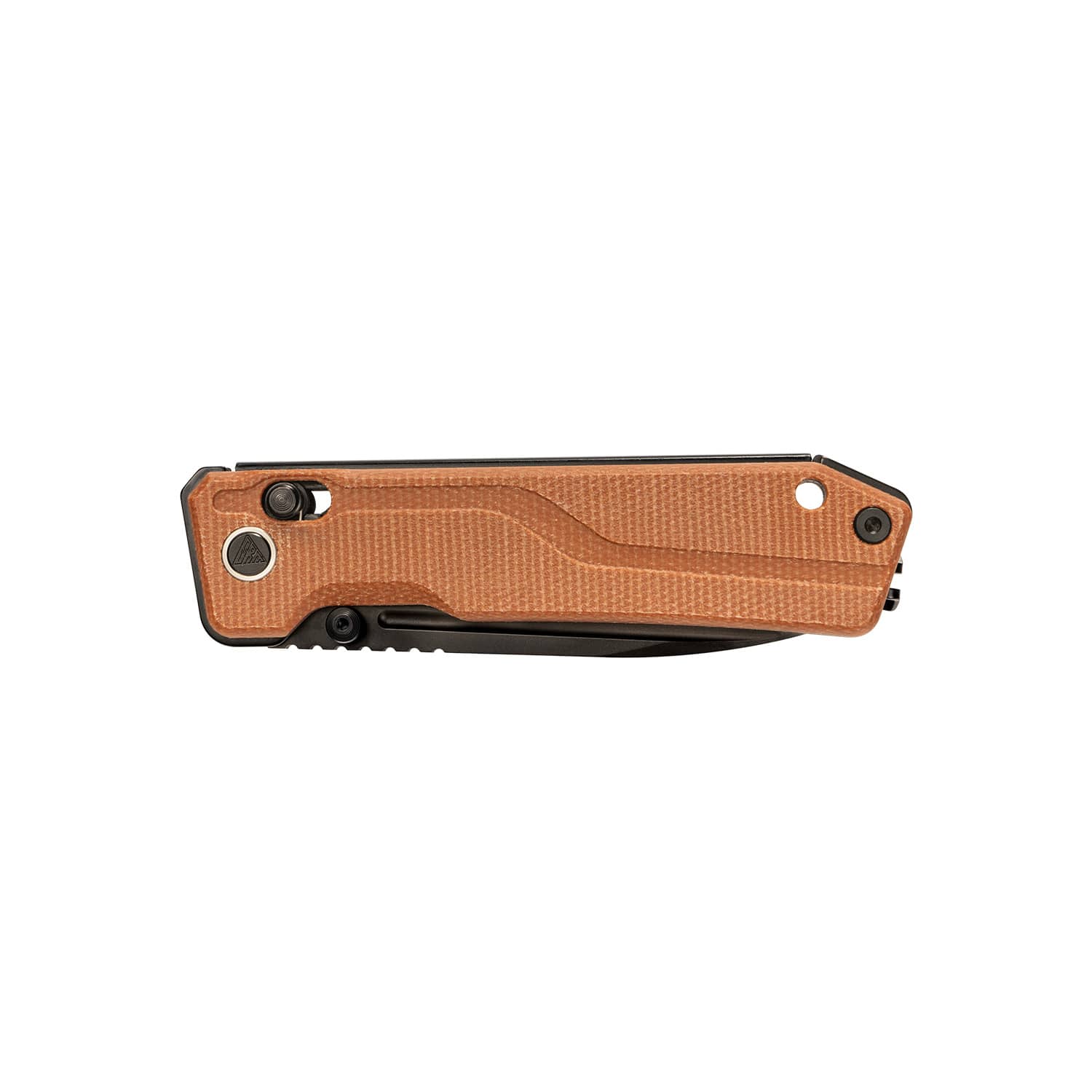 SRM Ambi Lock tactical pocket knife Rubik 7228B-MN2 - Brown Micarta Handle