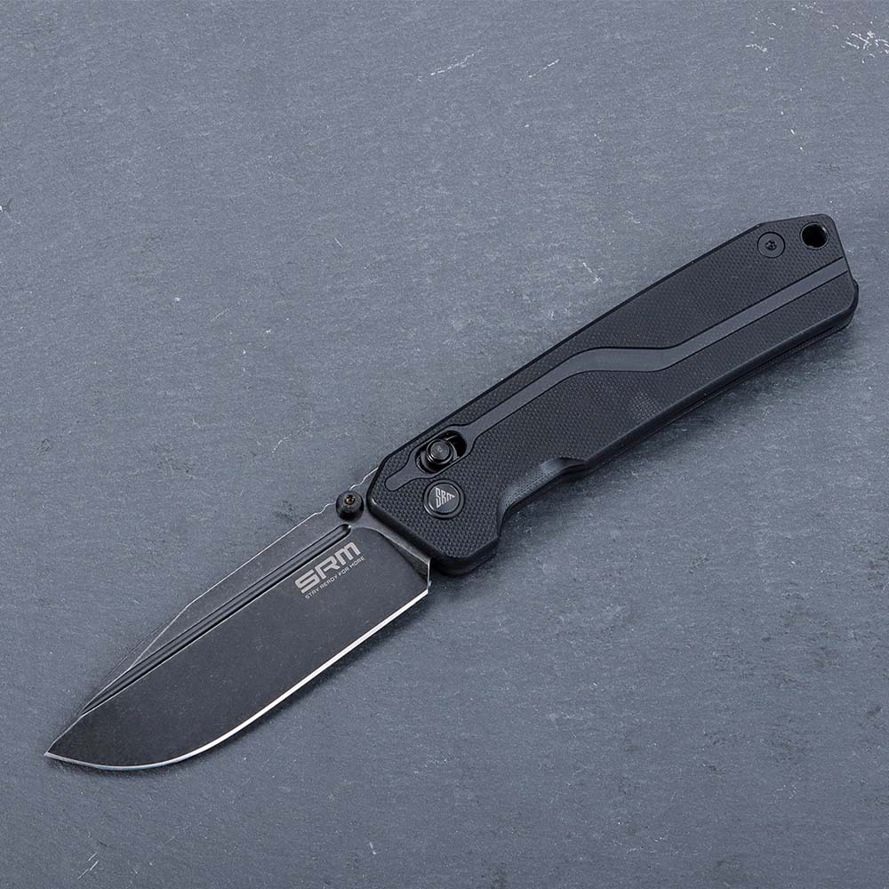SRM tactical pocket knife Rubik 7228L-GB | 10Cr steel blade and black G10 handle