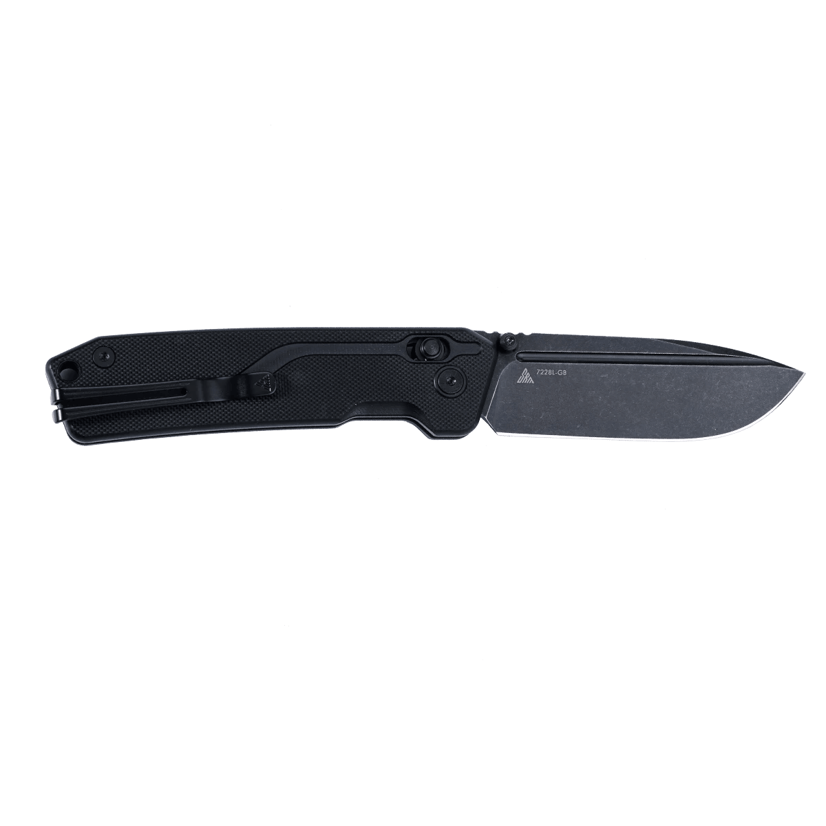 SRM tactical pocket knife Rubik 7228L-GB | Black G10 handle knife