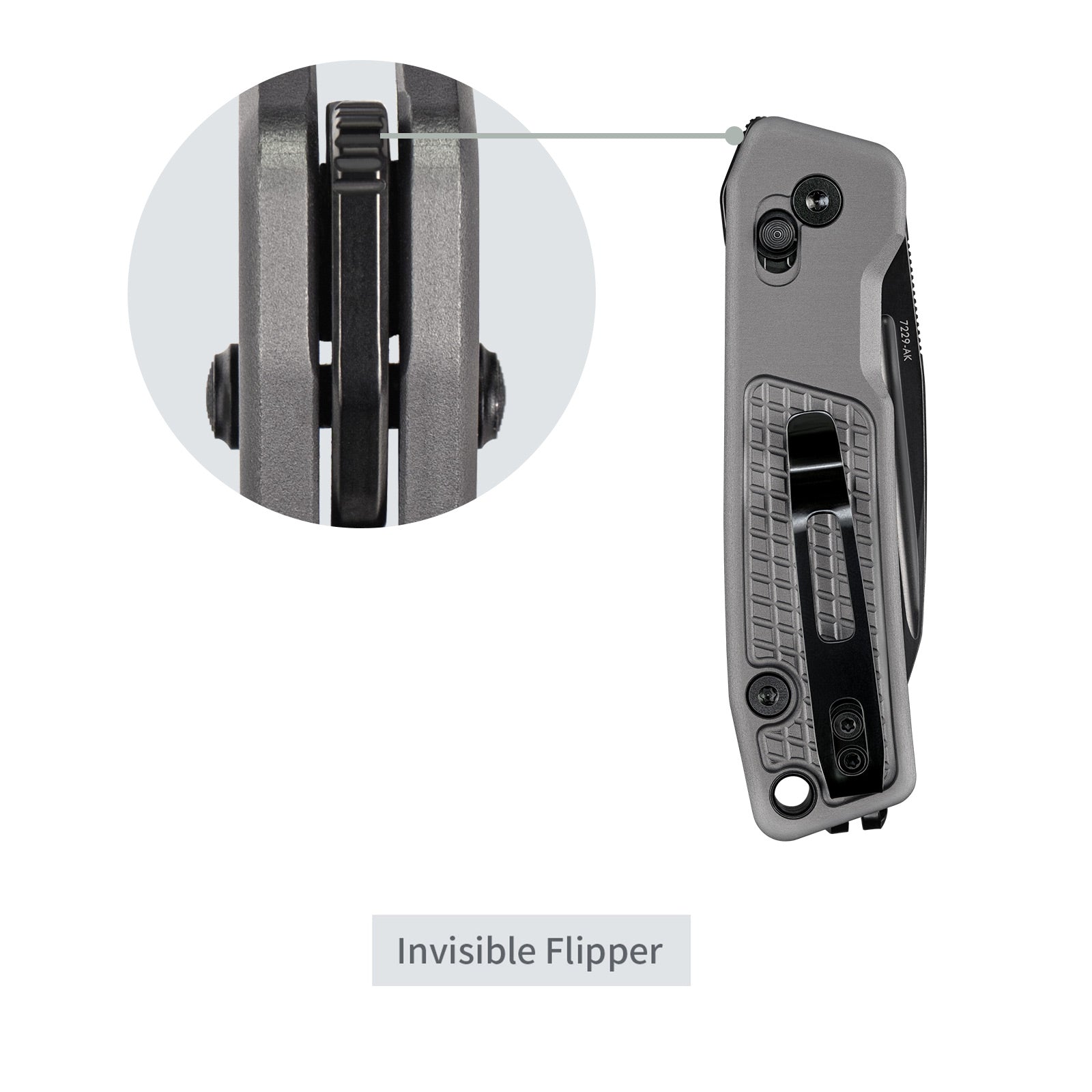 SRM EDC pocket knife Scout 7229-AK | Invisible flipper opens smoothly
