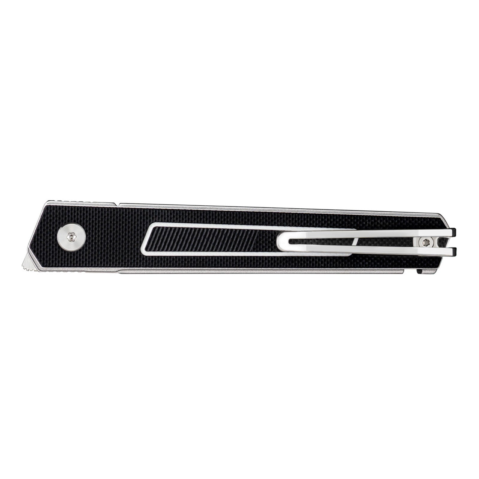 Close-up of SRM Swift 125L-GB liner lock knife handle