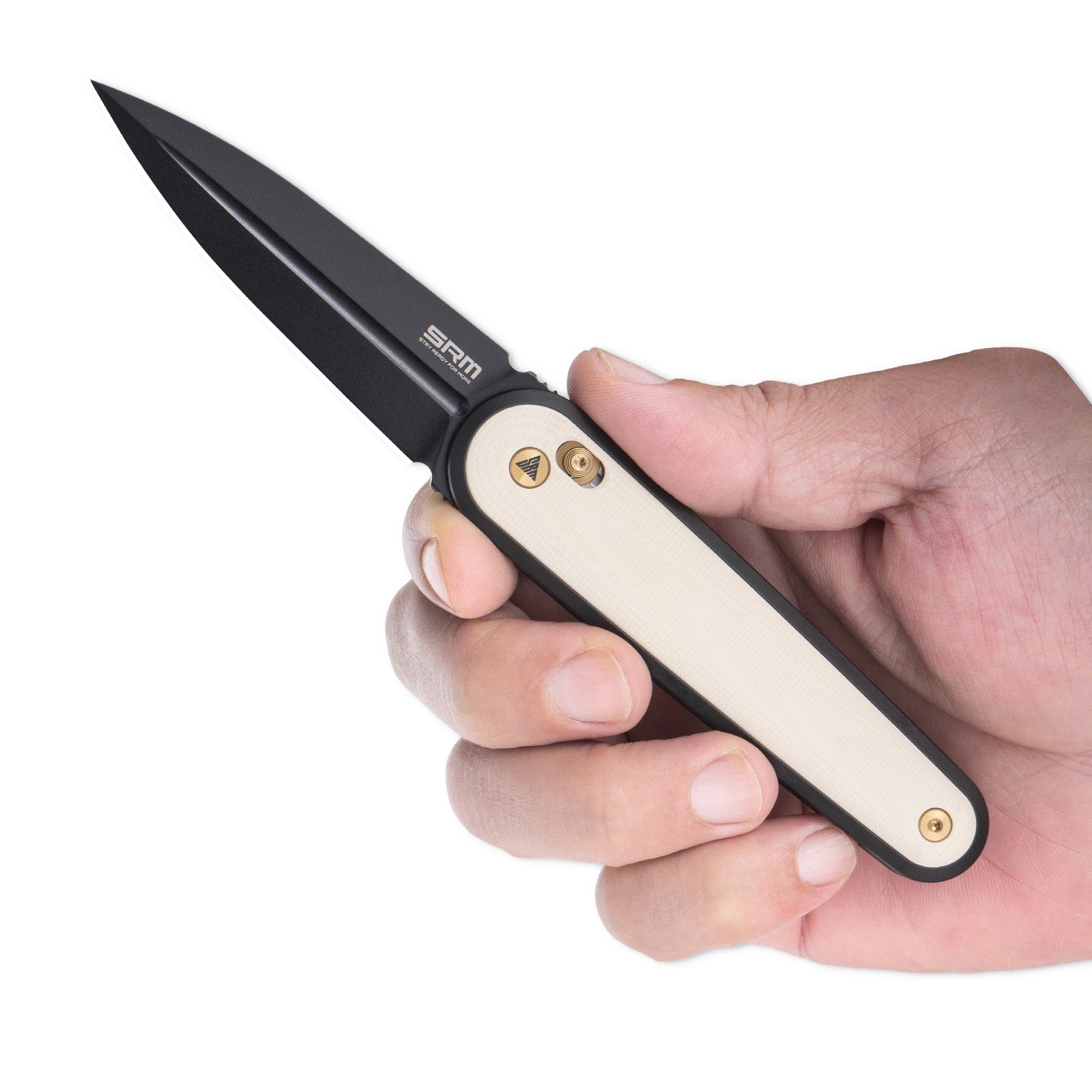 SRM EDC pocket knife Twin 251MB-GT2 - Invisible flipper dagger knife