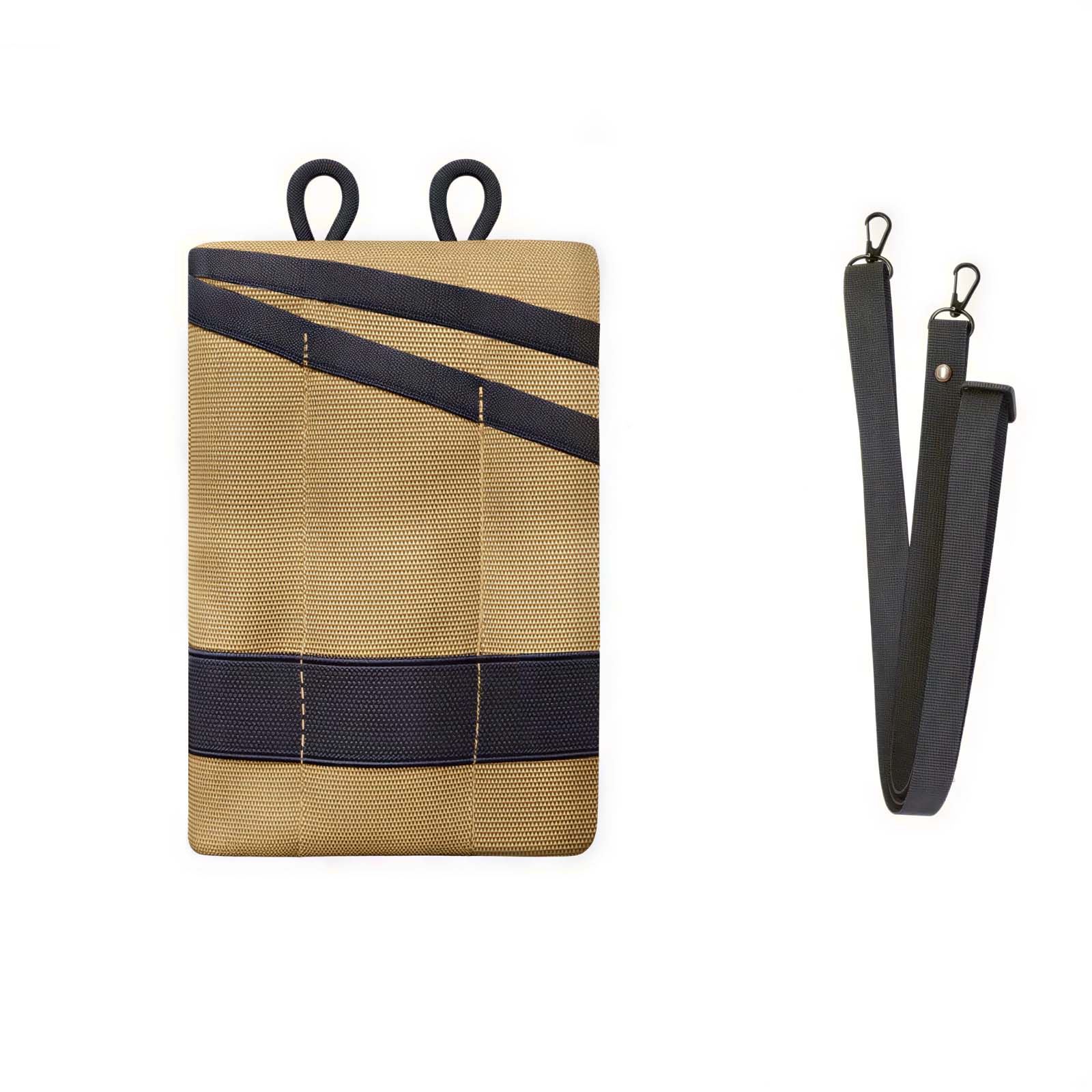 SRM brown Nylon Zippered EDC pocket knife pouch