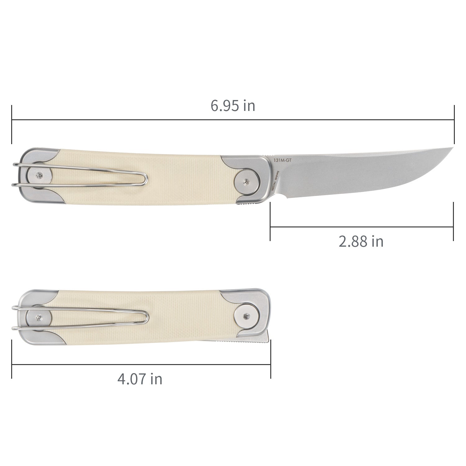 SRM Liner Lock Folding Knife (14C28N Blade, G10 Handle) Enso 131M-GT