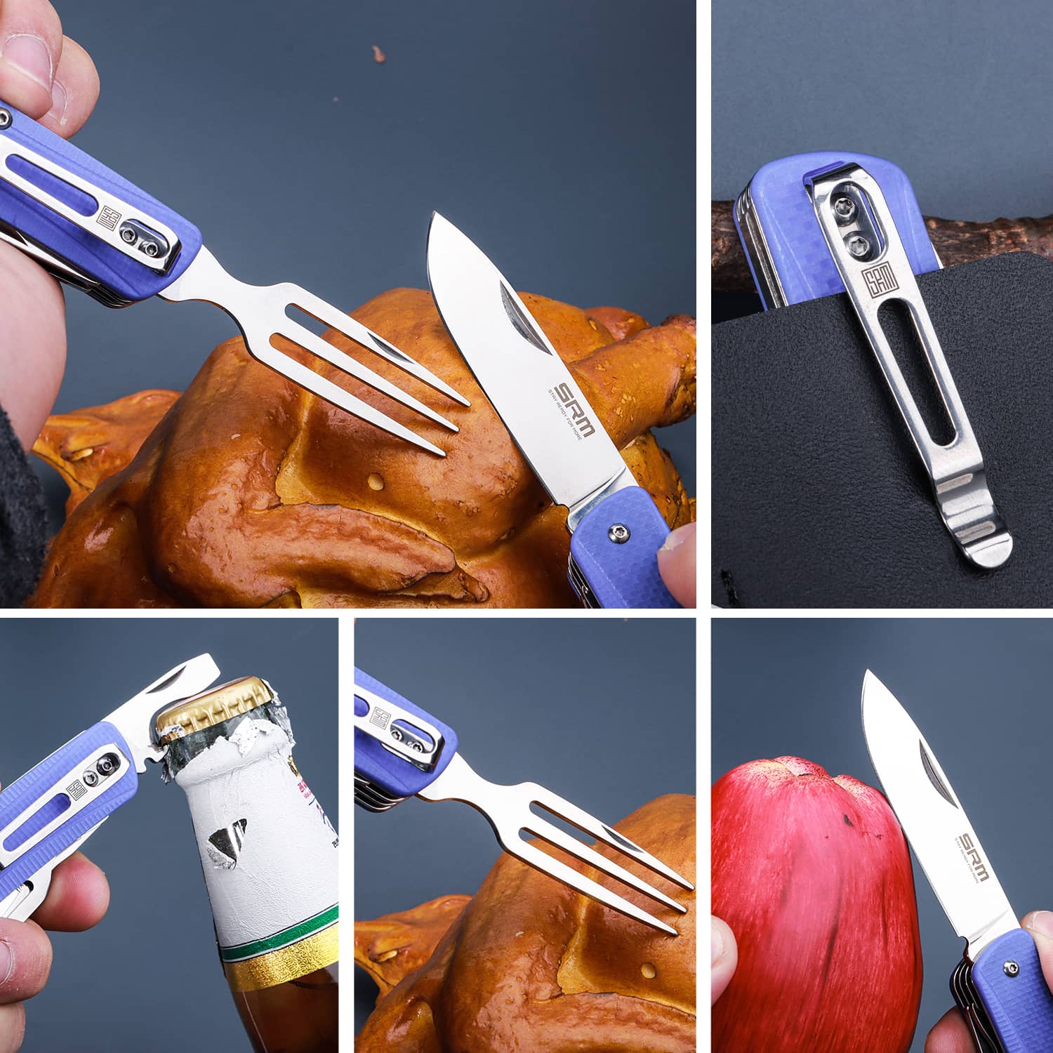SRM outdoor multifunctional folding knife WB733-B4