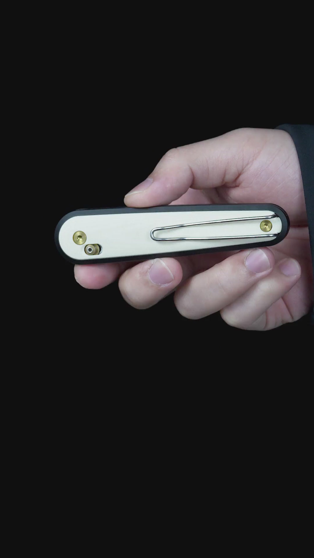 SRM EDC pocket knife Twin 251MB-GT2 - Invisible flipper dagger knife