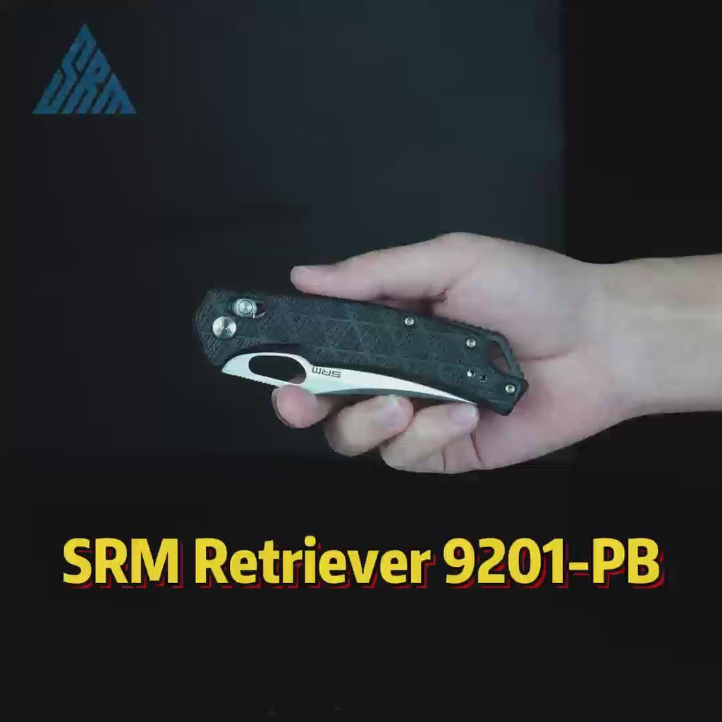SRM Folding hunting knife Retriever 9201-PB - Clip point blade knife